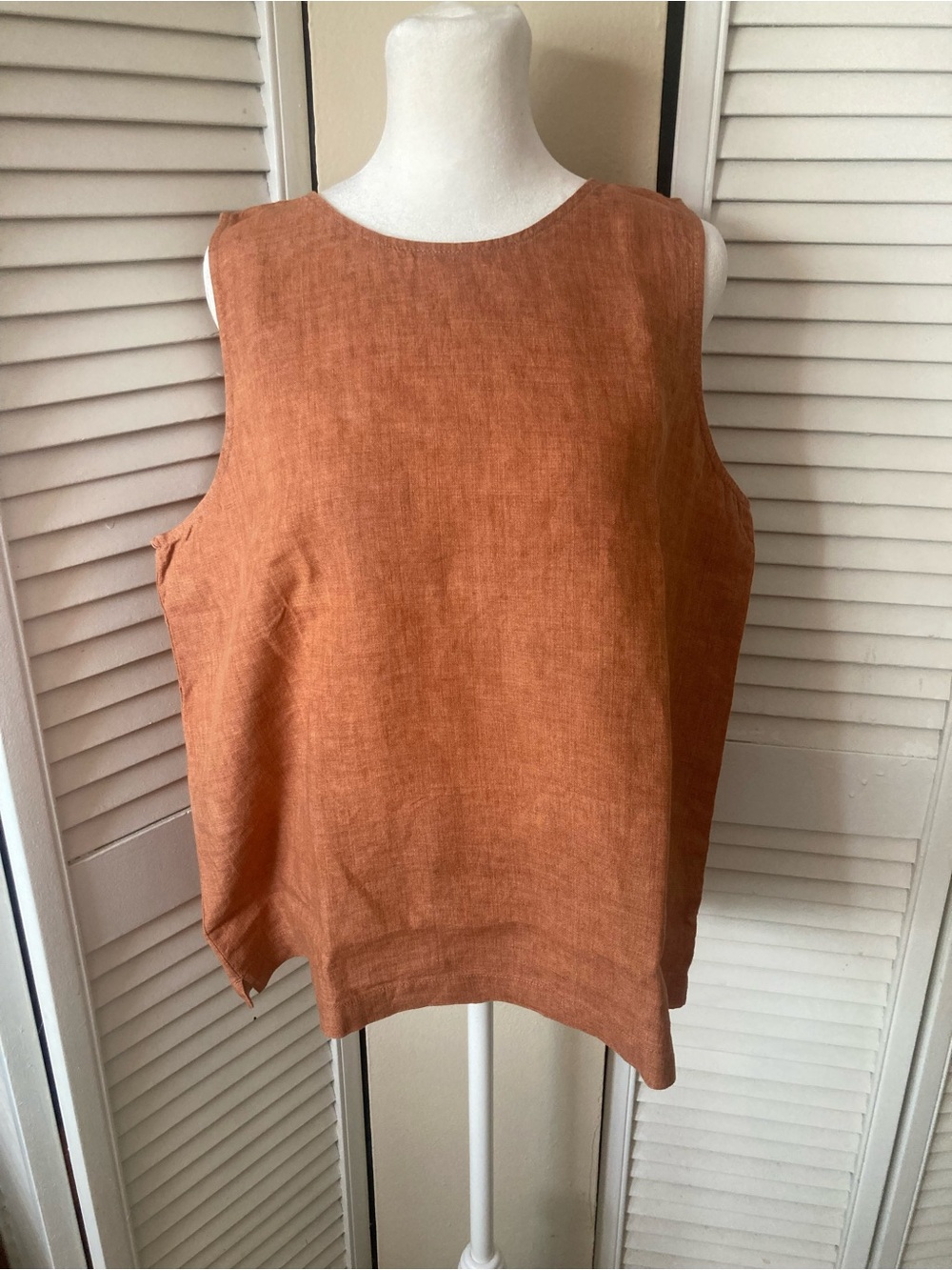 Washed Organic Linen Delave Shell L - Picture 4 of 10